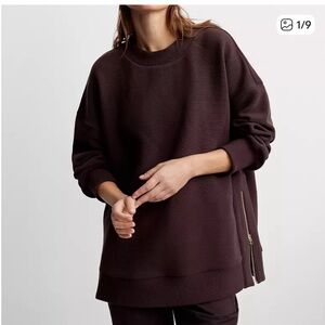 NWOT:
VARLEY Mae Boyfriend Sweat Coffee Bean